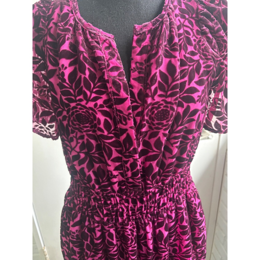 Anthropologie The Somerset Collection Velvet Edition Mini Dress Medium Classic - Picture 3 of 10